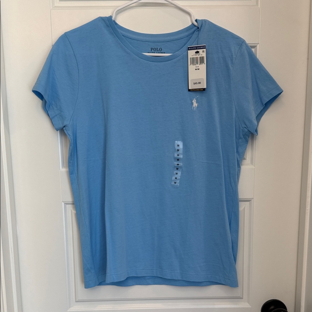 Polo by Ralph Lauren Women's Light Blue Short Sleeve Tee